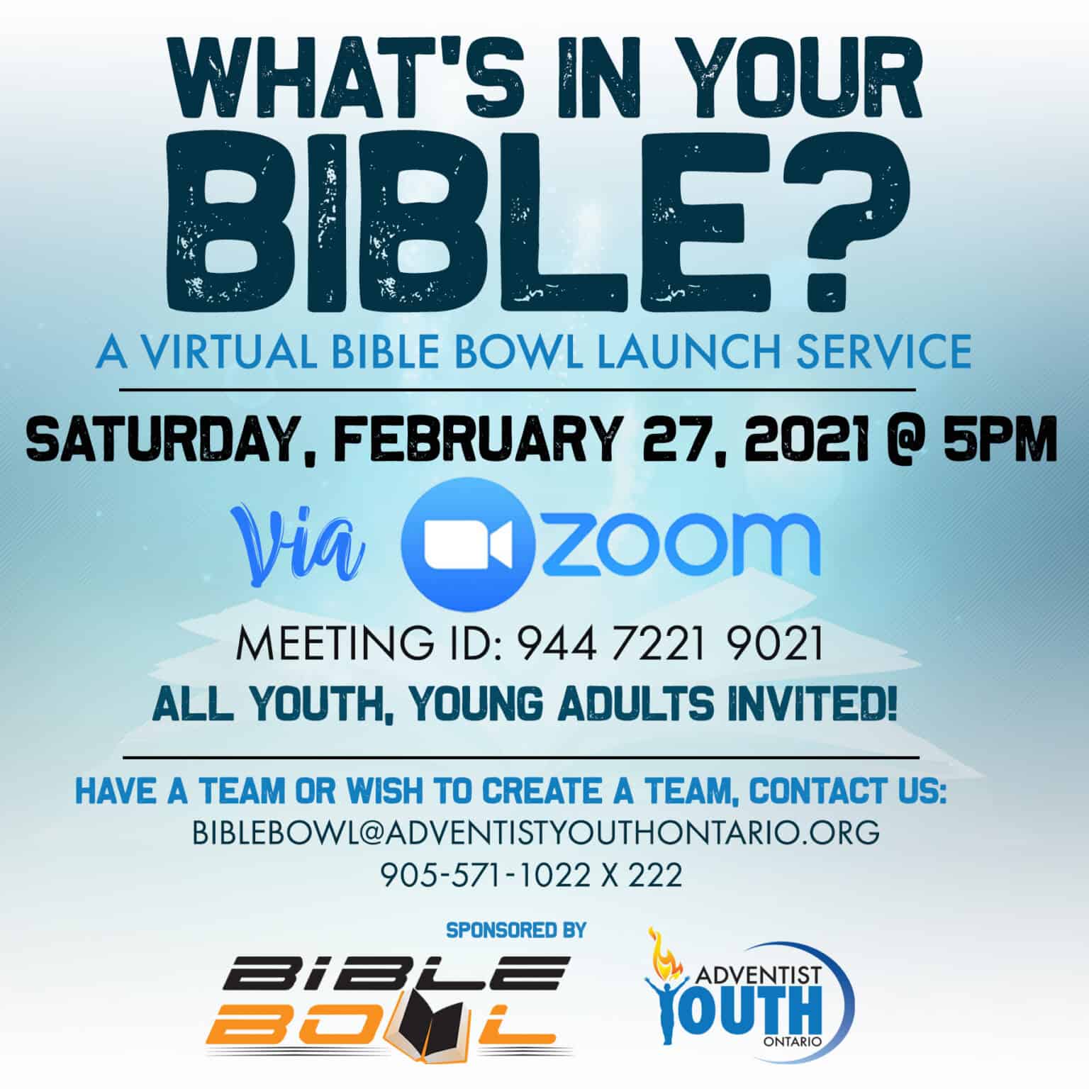 Virtual Bible Bowl Launch