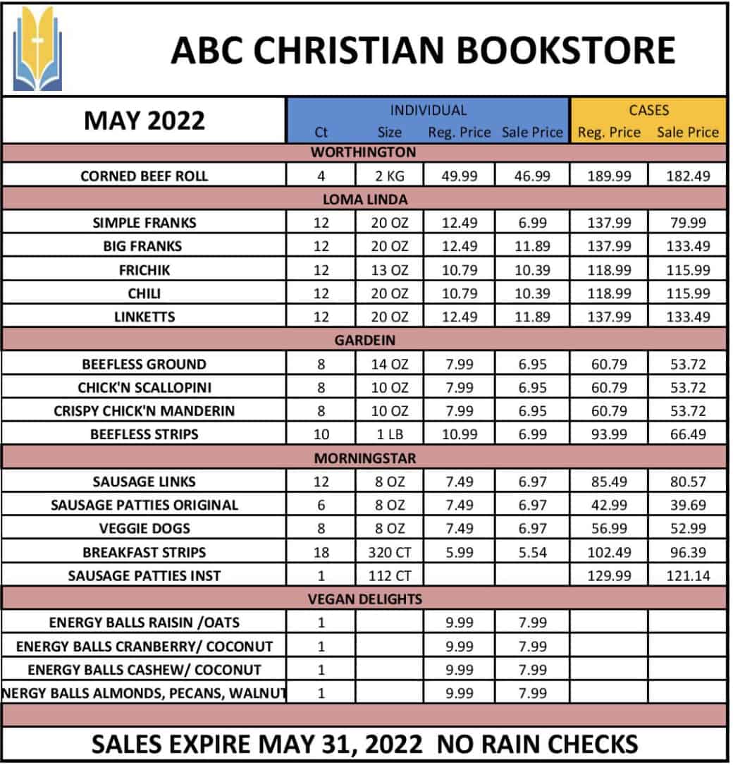 abc food sale list for may 2022