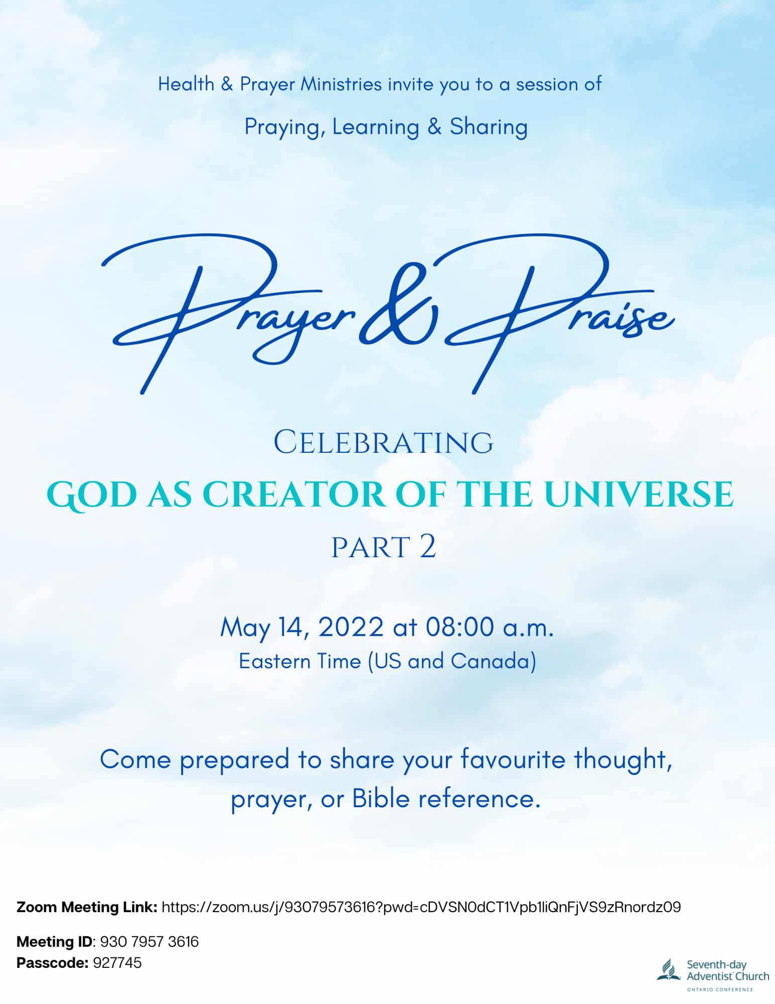 Prayer and Praise Flyer