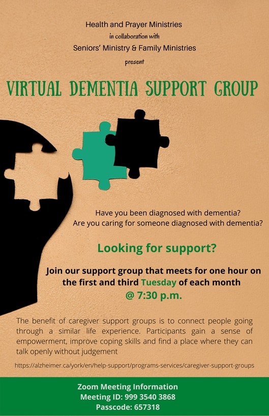 Dementia Support Group Flyer