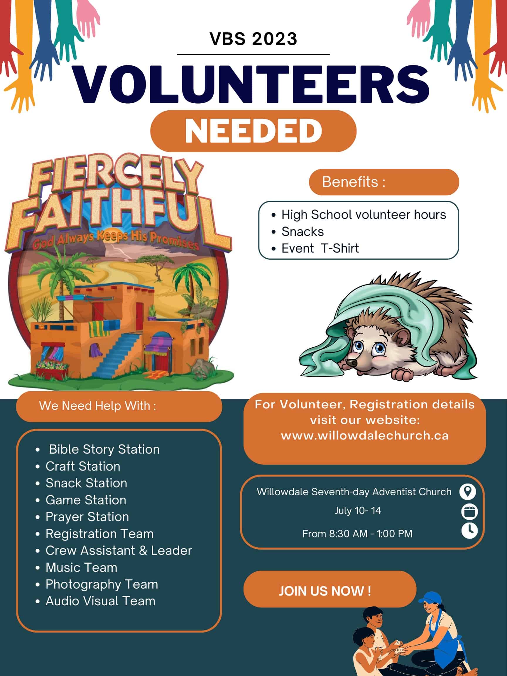 VBS 2023 Volunteers Needed Flyer