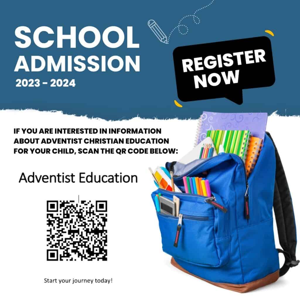 Flyer to get information on Adventist education