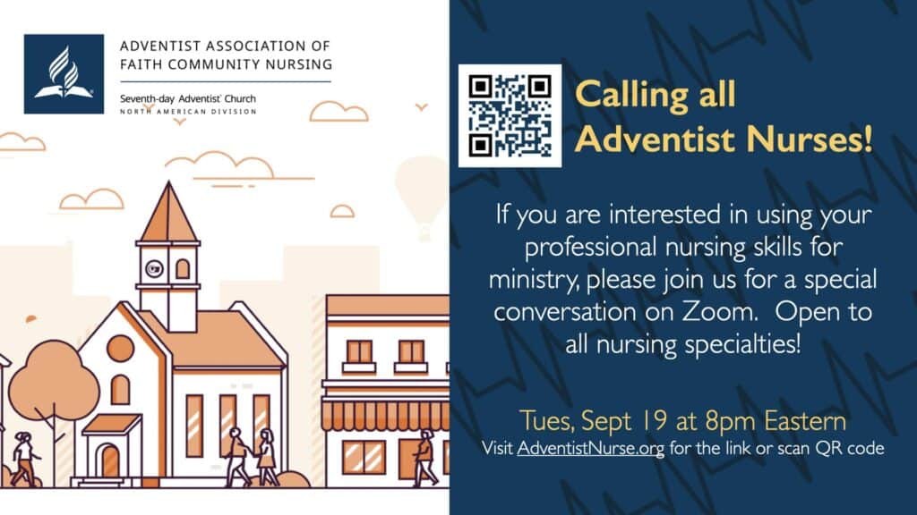 Flyer for the meeting for Adventist Nurses