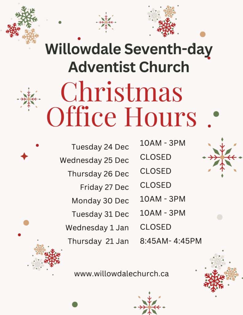 Christmas Office Hours