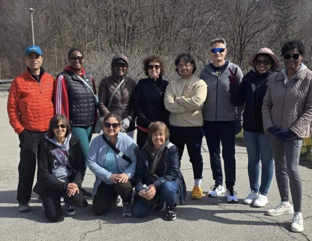 Members of the Walking/Running Club