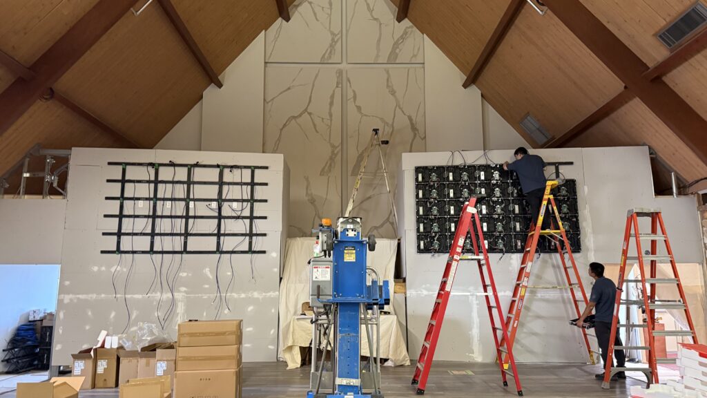 Video wall installation