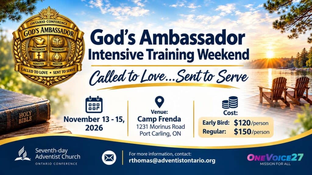 God's Ambassador Intensive Training Weekend Flyer
